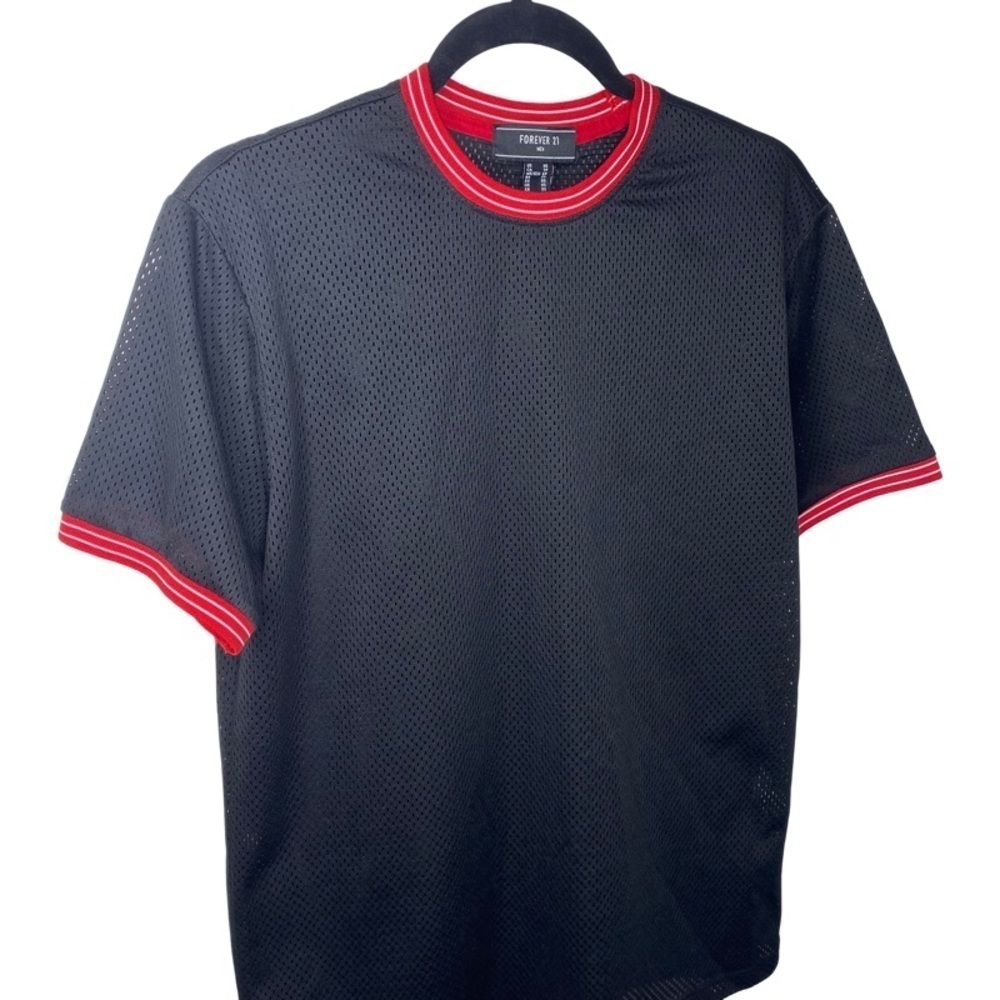 Forever 21 Men Jersey-like shirt - Black/Red/White - XS - Picture 2 of 8